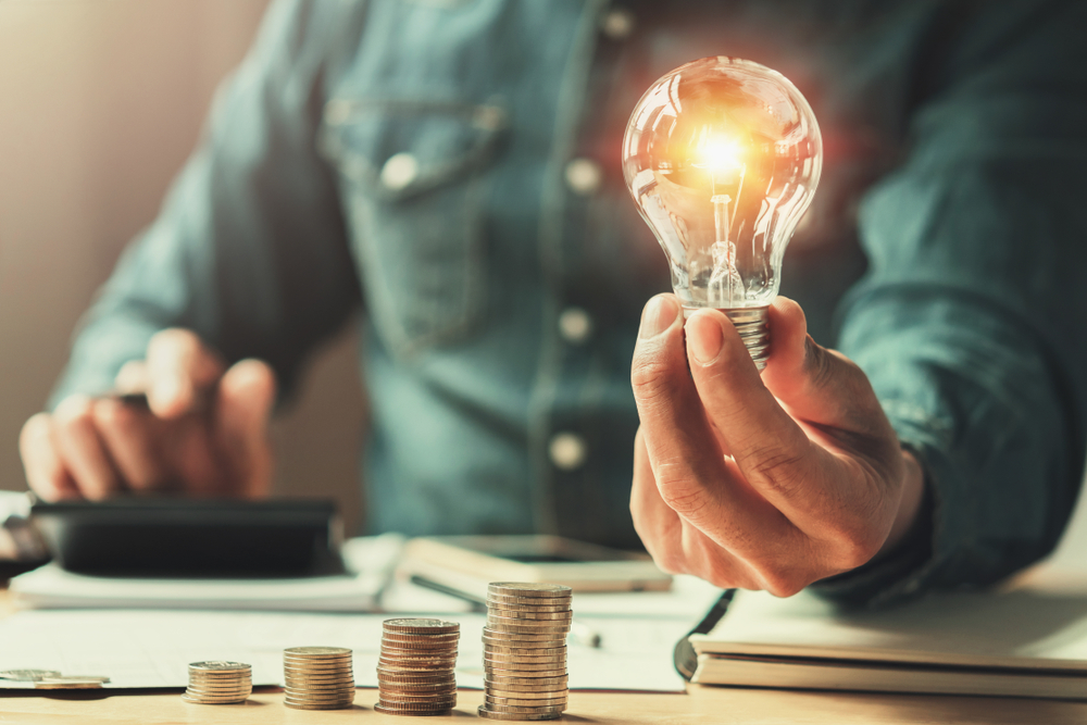 Business,Finance,And,Saving,Power.,New,Idea,Solar,Energy,With
